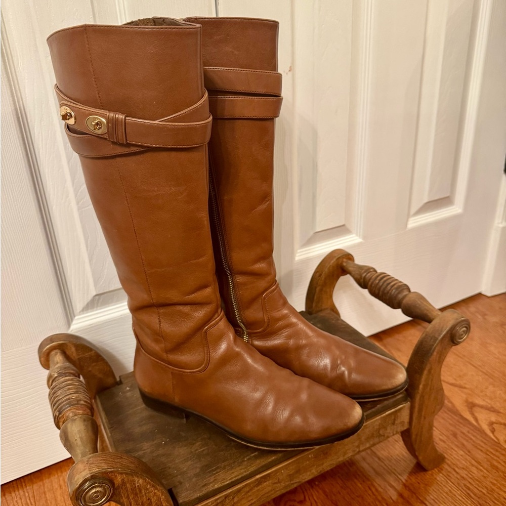 Coach Brown Leather Knee-High Boots